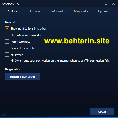 برنامه Strongvpn