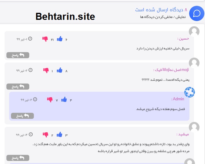 بخش نظرات در سایت دوستی ها